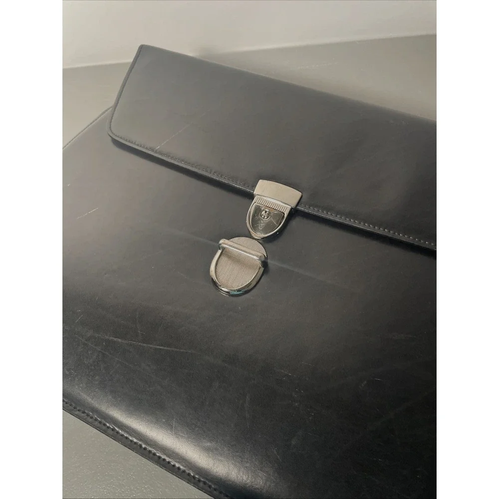 Black Leather Executive Professional Briefcase by Jack Georges